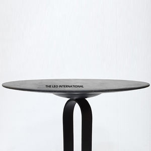 Mesa Auxiliar de Estilo Americano, Color Negro, Diseño Redondo, Accesorios de Muebles de Hierro y Metal, Mesa Auxiliar de la Mejor Calidad - Product Image 4