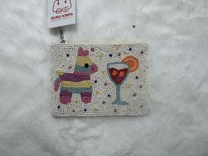 Bolso de Mano de Noche con Cuentas y Monedas Pequeño para Mujer, Bordado en Algodón Hecho a Mano de Estilo Bohemio Indio, Bolso Bandolera de Alta Calidad - Product Image 4