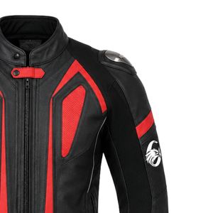 Chaqueta de Motocicleta Negra y Roja para Hombre, Chaqueta de Protección para Motociclistas, Ropa Resistente para Motociclistas, para Aventuras al Aire Libre y Carreras - Product Image 4