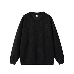 Sudadera de Forro Polar con Pedrería para Hombre, Diseño Clásico, Informal, Ecológica, Transpirable, de Invierno, de Manga Larga, Ajuste Cómodo - Product Image 1