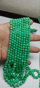 Perles rondes lisses et simples en chrysoprase naturelle, taille 3,50 mm à 5 mm, pour la création de bijoux, qualité Alibaba At Jewelry - Product Image 3
