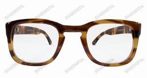 SHAIZDIGITAL Lunettes de lecture rectangulaires légères de type œil de chat, verres transparents marron, unisexe, usage quotidien - Product Image 1