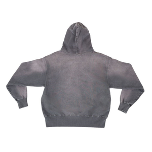 Sweat à capuche zippé personnalisé de haute qualité, délavé à l'acide, effet soleil, en coton épais, style vintage pour homme - Product Image 5