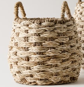 High Quality Bestselling Eco-Friendly Seagrass Handwoven Basket Storage Home Decoration Laundry Basket <b>Hamper</b> Multifunction Made - Product Image 3