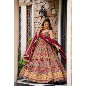 Vestido de diseñador XS tamaño Anarkali y Dupatta para fiesta - Product Image 5