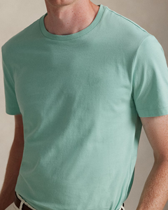 Polyester/Cotton Woven O-Neck Formal Men's <b>Short</b> Sleeve Oversized Fit Solid Quick Dry T-Shirt Front Custom Logo Anti-Wrinkle - Product Image 5