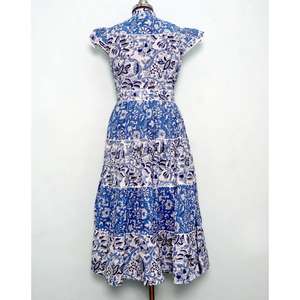 Vestido Maxi Moderno de Verano para Mujer, 100% Algodón, Estampado Floral, Ecológico, Vestido de Fiesta, Uso Diario Informal, Decoración con Botones - Product Image 6
