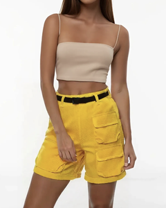 Fabricante de ropa en Vietnam, OEM ODM, pantalones cortos tejidos para mujer, ropa femenina, etiqueta personalizada, tela personalizada, ropa al por mayor - Product Image 4