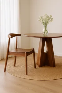 Silla de Comedor de Madera Vintage con Diseño Rústico, Asiento Cómodo para Jardín, Sala de Estar, Dormitorio, Casas de Campo y Hoteles - Product Image 3