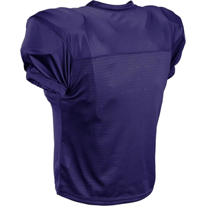 Maillot de football américain pour homme, violet, col en V, manches courtes, maille polyester respirante, coupe classique - Product Image 6