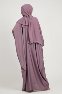 High-Quality Modest Islamic Maxi Abaya with Flared Hem Solid Pattern Seamless Embroidery <b>Long</b> Sleeves <b>Eid</b> & Ramadan Ready - Product Image 4