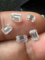 Diamants de laboratoire taille émeraude en gros, excellente taille, CVD HPHT, certifiés IGI, clarté VS VVS, couleur D, petits diamants de mêlée