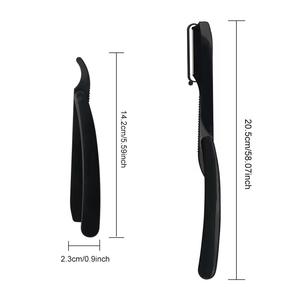 Classic Straight <b>Razor</b> Stainless Steel <b>Blade</b> Plastic Handle Barber Shop Use Male Grooming Tool <b>Single</b> <b>Blade</b> Design - Product Image 6