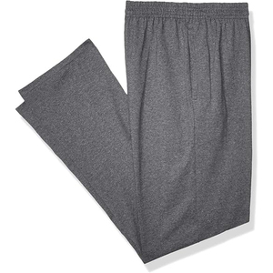 Pantalon de survêtement gris en coton pour homme, taille élastique, poches latérales, décontracté, pour l'automne - Product Image 4