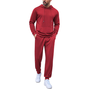 Luxury 480GSM Brushed Fleece Tracksuit Men Pullover Hoodie <b>Jogger</b> Set Embroidery Logo Solid <b>Charcoal</b> Warm Outfit - Product Image 1