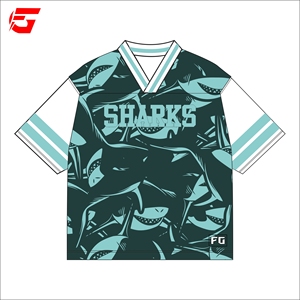 Prix d'usine Streetwear Rétro Style Américain Vintage Classique Maillot de Football Américain en Maille Coupe Boxy T-shirt Maillot de Foot France - Product Image 1
