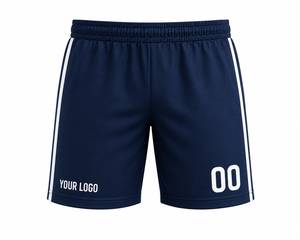 Ensemble de maillots de football unisexes personnalisés, blanc et marine, col en V, impression sublimée, respirant, anti-transpiration, polyester écologique - Product Image 4