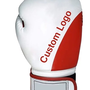Gants de boxe rouge métallisé en cuir synthétique premium, mitaines de sparring avec noyau en mousse haute densité, équipement d'entraînement de fitness - Product Image 6