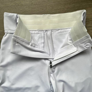 กางเกงเบสบอลสีขาวสำหรับผู้ชาย ทรงปกติ ติดกระดุม สีพื้น ผ้าโพลีเอสเตอร์ ระบายอากาศได้ดี เหมาะกับทุกฤดูกาล กางเกงกีฬาสำหรับผู้ใหญ่ - Product Image 3