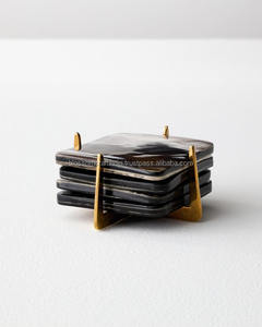 Ensemble de sous-verres en corne artisanale éthique, finition de luxe, pour hôtels, restaurants, bars, cafés, maisons, décoration de table, protection - Product Image 4