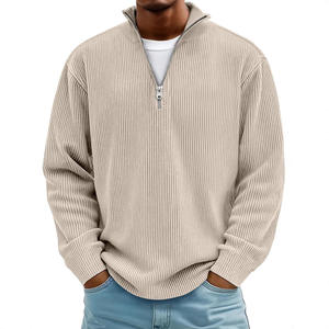 Sweat-shirt personnalisé à quart de zip, coupe ample, prix d'usine pour les marques américaines - Product Image 2