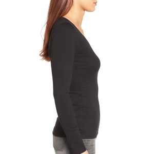 T-shirt de sport pour femme en tissu haute performance très élastique, absorbant la transpiration, idéal pour le fitness – Vente chaude – OEM ODM Marque privée - Product Image 3