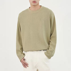 T-shirt thermique de luxe en coton gaufré épais à manches longues pour usage décontracté - Product Image 2