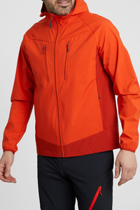 Veste polaire softshell à capuche pour homme, col montant, fermeture éclair intégrale, coupe-vent décontractée pour l'automne - Product Image 4