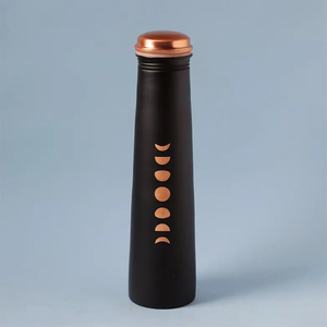 Elegant Black-to-Yellow Ombre <b>Copper</b> Water <b>Bottle</b> Two-Tone Gradient <b>Copper</b> <b>Drinking</b> <b>Bottle</b> for Wellness - Product Image 6