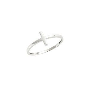 Factory Direct Sideways <b>Cross</b> <b>Ring</b> 925 Sterling <b>Silver</b> Everyday Minimalist Woman's Elegant Minimalist Jewelry Gifts Bridesmaids - Product Image 3