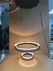 Customization OEM ODM Factory <b>Decor</b> Metal Lamp Fabric Shade Warm White Indoor Home Ceiling Chandelier Fixture Pendant <b>Lighting</b> - Product Image 4
