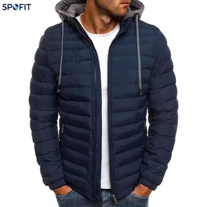 Chaquetas de Moda para Hombre, Chaqueta de Plumón Informal con Cierre Frontal, Corte Ajustado, Color Sólido, Largo Regular, Material de Poliéster - Product Image 2