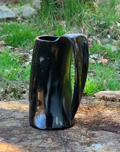 Tasse à boire artisanale en corne écologique, style vintage, en corne naturelle, anti-fuite avec couvercle coulissant, 6 pouces, 500 ml, vaisselle de fête, indienne - Product Image 4