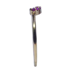 Anillo Clásico de Plata de Ley 925 Chapado en Oro con Topacio Rojo para Mujer, Joyería para Bodas - Product Image 2