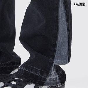 Pantalones Vaqueros Anchos de Mezclilla con Parches, Estilo Retro Hip Hop, Corte Recto y Desgastado, Colección 2026 para Hombre - Product Image 5