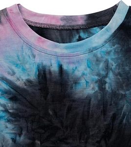 Nuevas Camisetas Tie Dye Lavadas Estilo Vintage de Manga Corta, Camisetas Tie Dye de Verano, Ropa Urbana, Camiseta 100% Algodón Orgánico con Tinte por Inmersión - Product Image 5