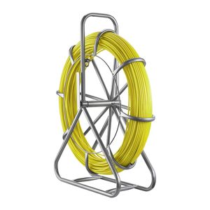 500FT 6.3MM Fiberglass Fish Tape 1/4-Inch Cable Rod Marked Every 5 Feet Duct Rodder Fishtape Wire <b>Puller</b> Stand Conduits Fittings - Product Image 1
