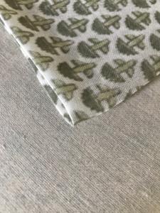 Tela de algodón estampada a mano – Motivo Buti en toda la superficie |   Tela Textil India Natural Verde Oliva para Prendas de Vestir - Product Image 3