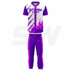 Uniforme de Béisbol Unisex al por Mayor, Impresión Digital, Logotipo Personalizado en el Frente, Jersey de Béisbol Transpirable de Secado Rápido y Manga Corta - Product Image 4