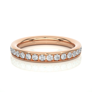 Bague en diamant de forme ronde, 0,35 carat, diamant naturel, avec 16 pierres de diamant, bague en diamant véritable pour femmes - Product Image 1