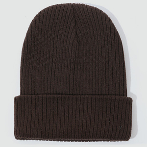 Custom Brand Adult Unisex Acrylic/<b>Wool</b> <b>Beanie</b> Winter Warm Flat Knitted Solid Pattern Outdoor Daily Use - Product Image 2