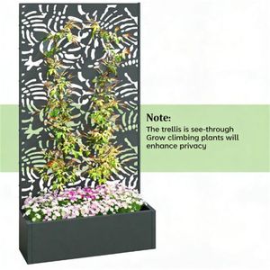 Pot de fleurs en métal pour plantes d'extérieur, élégant et décoratif - Product Image 4