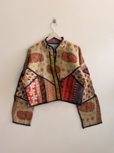 Boho Reversible Indian Kantha Jacket Indian Handmade Vintage Boho Short <b>Coat</b> For <b>Women</b> - Product Image 3