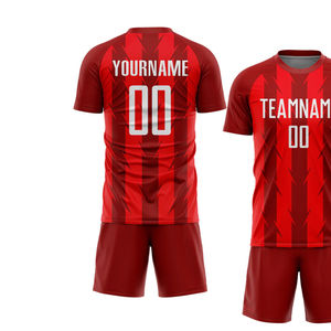 Conjunto de camiseta de fútbol BAND BROTHERS Arrow Stripe, camiseta de entrenamiento de manga corta transpirable de secado rápido, pantalones cortos para hombres y jóvenes de poliéster - Product Image 3