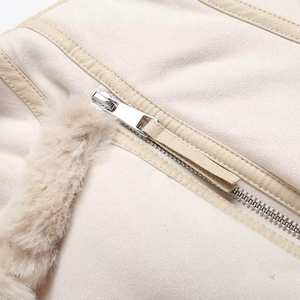 Vestes chaudes épaisses pour femmes, mode automne-hiver 2022, manteau vintage à manches longues avec poche latérale, vêtements d'extérieur féminins, hauts chics - Product Image 5