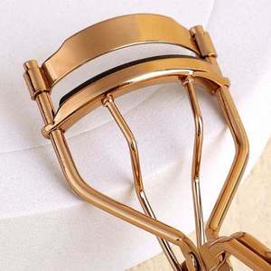 Gold Color Stainless Steel Manual Eyelash Curler Long-Lasting Lash Lift <b>Makeup</b> <b>Tool</b> with Non-Slip Comfort Grip Gentle Design - Product Image 5