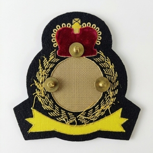 Emblema de Lujo Bordado a Mano con Hilo de Oro para Blazer, Uniforme o Insignia de Corona, Aplique Personalizado con Trabajo de Oro - Product Image 6