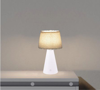 Lámpara de Mesa Moderna Minimalista, LED con Batería, Táctil, Regulable, Luz Blanca Cálida, 48 Horas de Duración, Metal+ABS, Novedosa