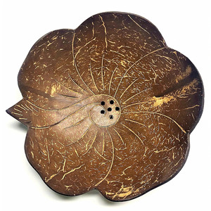 Jabonera de concha de coco hecha a mano, jabón de drenaje decorativo, productos hechos a mano - Product Image 1