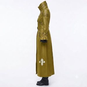 Nuevo Abrigo Largo de Invierno para Mujer, de Cuero Genuino, Antiarrugas, de Primera Calidad, Estilo Gótico, con Cuello Alto y Manga Larga, RIVIAN ATLANTIC - Product Image 5